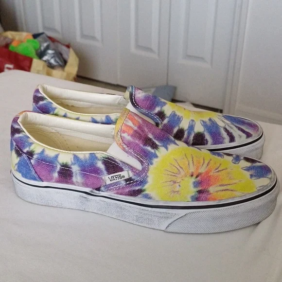 🔥🔥🔥Vans Tie Dye Washed Slip On Sneakers 7.5 - Picture 6 of 10